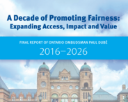 Departing Ontario Ombudsman Paul Dub&eacute; publishes his final report