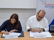 Iris Marín Ortíz y Eduardo Leblanc González firman la Carta de Entendimiento