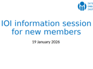 Information session for new IOI members