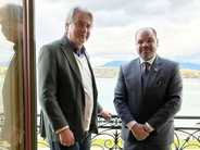 Sr Ulloa con Sr Salazar Volkmann (izq.) en Ginebra