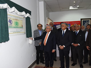 Unveiling of the plaque of the commemorative postage stamp