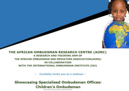 AORC webinar on Showcasing Children Ombudsmen