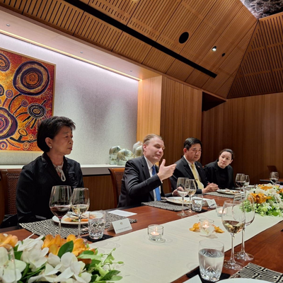 Chairperson of the National Human Rights Commission Thailand, Pornprapai Ganjanarintr, the Secretary-General of the National Anti-Corruption Commission of Thailand, Niwatchai Kasemmongkol, and IOI President, Chris Field PSM at the Formal Dinner.