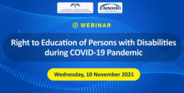 Webinar on the right to education of persons with disabilities during the COVID-19 pandemic