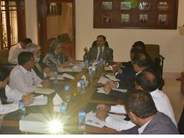 Provincial Ombudsman Sindh chairing the meeting