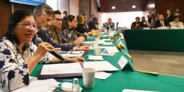 La presidenta de la CDHCM en la Mesa 1 "ECOSIG y DD HH"