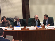 Rafael Ribó, síndic de greuges de Cataluña, en comisión parlamentaria
