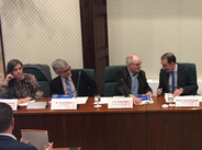 Rafael Ribó, síndic de greuges de Cataluña, en comisión parlamentaria