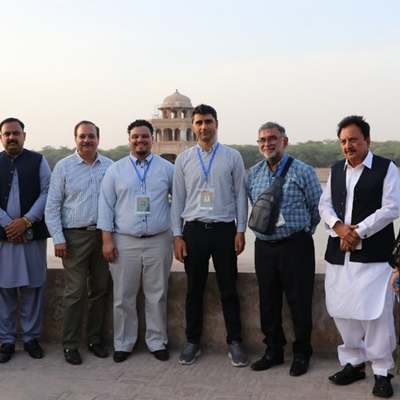 Participants of the International Internship Programme visiting Hiran Minar, Sheikhupura