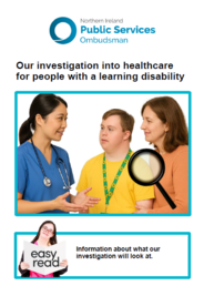 Start of NIPSO's investigation into healthcare for people with a learning disability