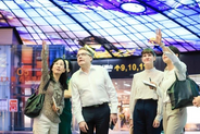 President Field and his Chief of Staff, Rebecca Poole, at Kaohsiung Formosa Boulevard Station’s ‘Dome of Light’