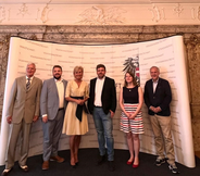 from left to right: Gereon Bollmann, Martin Gassner-Herz, Ombudsperson Gaby Schwarz, Axel Echeverria, Annika Klose and Ombudsman Walter Rosenkranz