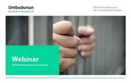 Webinar on prison inspection practice