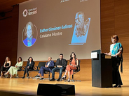 Recibiendo el premio