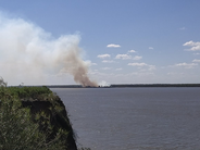 Quemas en zonas del delta del rio Paraná