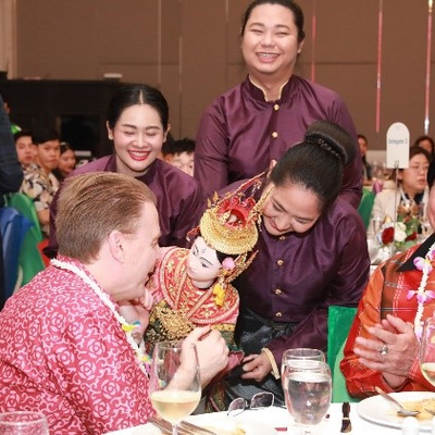 IOI President, Chris Field PSM at the formal farewell dinner.