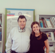 Analía Colombo con Carlos Alfonso Negret Mosquera