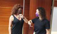 Beatriz Barrera, adjunta de Igualdad y Violencia de Género,  y  Jana González, diputada