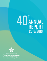 BC Ombudsperson’s 40th Annual Report