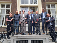 From left to right: Marlene Hardt, Ombudsperson der Deutschsprachigen Gemeinschaft, Erwin Janssens, the acting ombudsman of the Flemisch Ombuds Service, Louis Hancisse, staff member of the La Mediatrice Bruxelloise, Tony van der Steen, ombudsman of the Omb