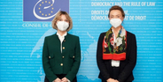 Nino Lomjaria, Public Defender of Georgia, with Marija Pejčinović Burić, Secretary General of the Council of Europe, in Strasbourg.