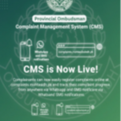 Launch of the Web Based Complaint Management System (CMS)