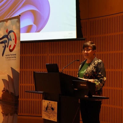 Australian Ambassador to Thailand, Her Excellency Dr Angela Macdonald PSM.