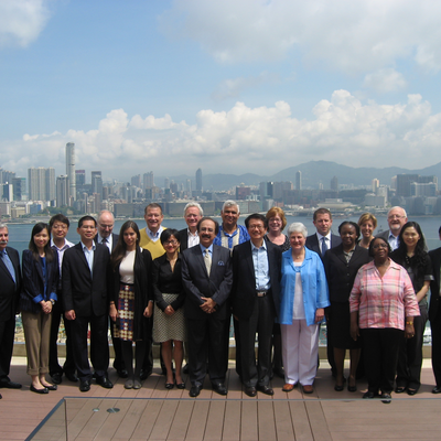 Family photo at the Hong Kong meeting