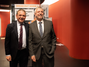 National Ombudsman Reinier van Zutphen and Irish Ombudsman and IOI President Peter Tyndall at the conference "Who will participate? Citizens and government in 2030?"